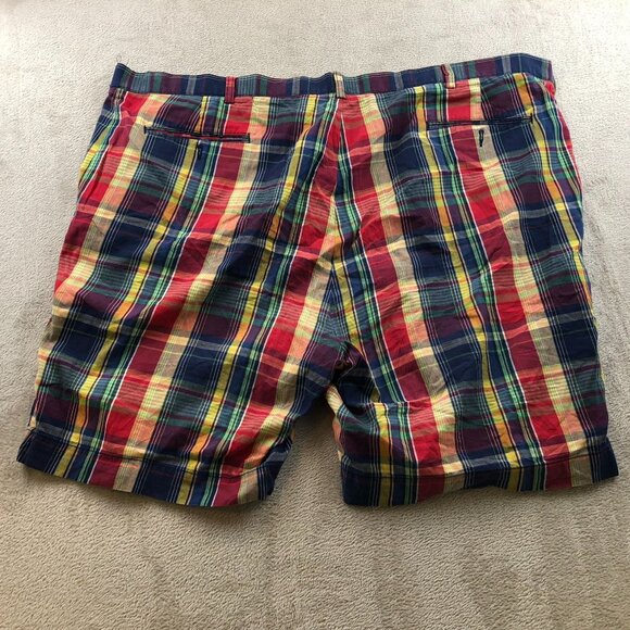 Polo Ralph Lauren Mens Prospect Shorts Size 52 Big Plaid Casual Retro - Picture 11 of 11